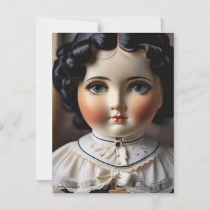 Vintage Antique Doll Postcard – Nostalgic Charm