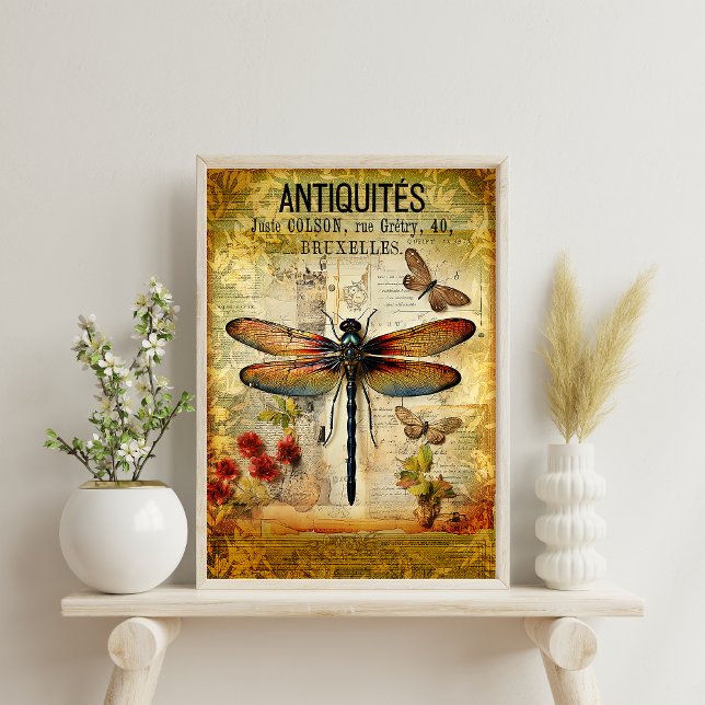 Vintage Antique Dragonfly Decoupage Tissue Paper (Creator Uploaded)