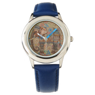Vintage, Antique Elephant,Batik Pattern Watch