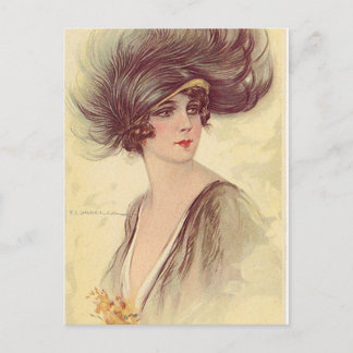 Vintage Antique Flappers, Portraits of Women, Postcard