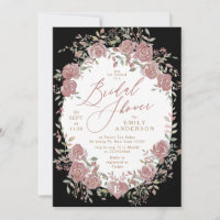 Vintage Antique Flowers Bridal Shower Invitation