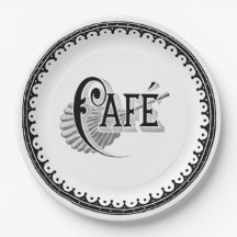 Vintage Antique French Cafe Typography