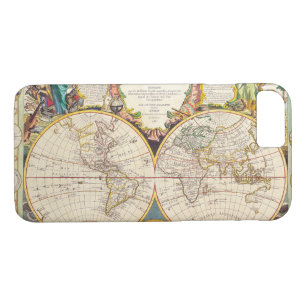 Vintage Antique French Map of the World Circa 1755 Case-Mate iPhone Case