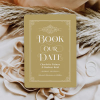 Vintage Antique Gold Book Cover Wedding