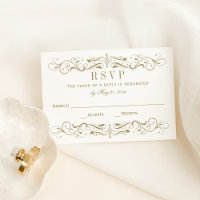 Vintage Antique Gold Flourish Wedding