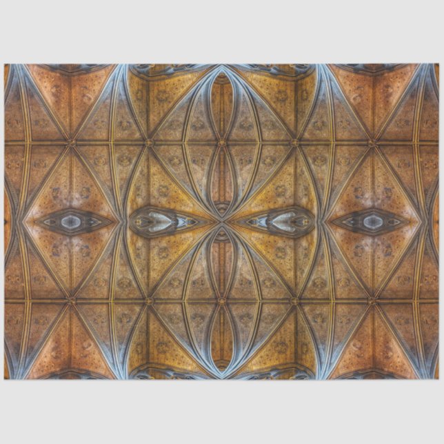 Vintage Antique Gothic Cathedral Ceiling Decoupage Tissue Paper (Front)