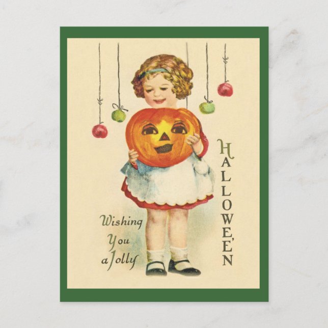 Vintage-Antique Halloween Design Postcard JOL (Front)