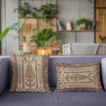 Vintage Antique Iranian Persian Rug Carpet  Cushion<br><div class="desc">Add a touch of classic charm to your outdoor space with this vintage-inspired Throw Pillow. Featuring the intricate" tree of life" pattern in earthy tones of rich green, beige, blue, brown, and red hues, it complements any space beautifully. Durable and designed for both outdoor and indoor use, this pillow enhances...</div>