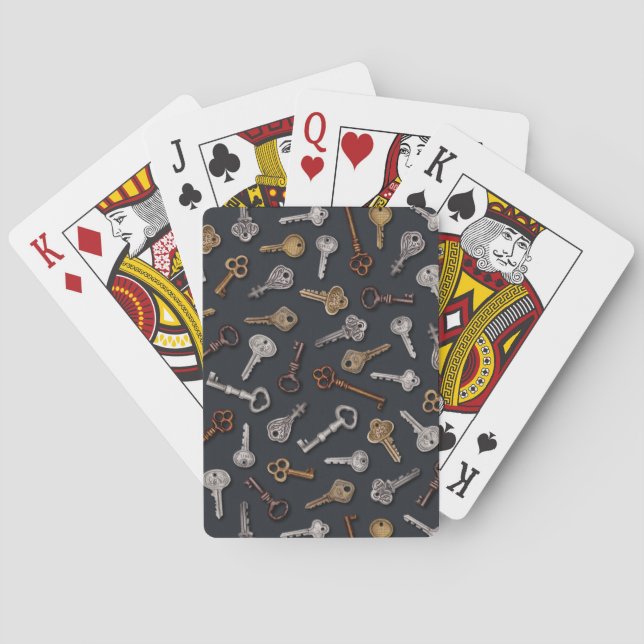 Vintage & Antique Keys Playing Cards (Back)