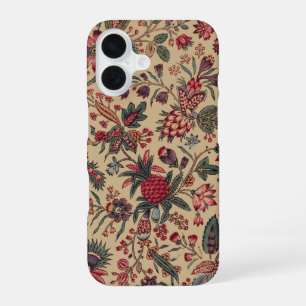 Vintage Antique Needlework Floral Furnishing iPhone 16 Case