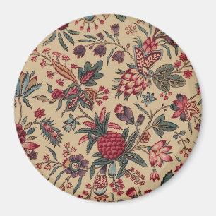 Vintage Antique Needlework Floral Furnishing Magnet