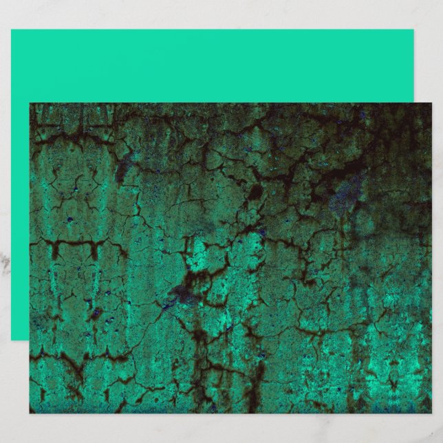 Vintage Antique Neon Green Grunge Texture (Front/Back)