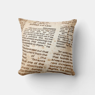 Vintage Antique News Paper Clippings Cushion