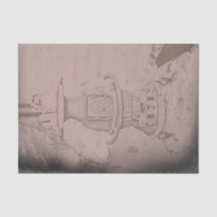 Vintage Antique Old Rustic Sepia Wood Stove Tissue Paper