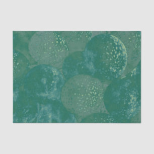 Vintage Antique Old Texture Green Balloons Design Tissue Paper