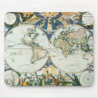 Vintage Antique Old World Map by Pieter Goos, 1666 Mouse Pad