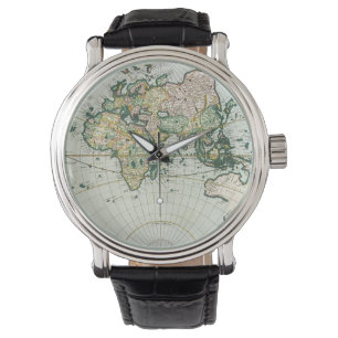 Vintage Antique Old World Map by Pieter Goos, 1666 Watch