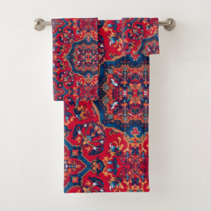 Vintage Antique Persian Oriental Turkish Pattern  Bath Towel Set