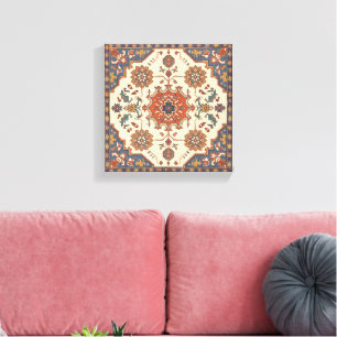 Vintage Antique Persian Oriental Turkish Pattern Canvas Print