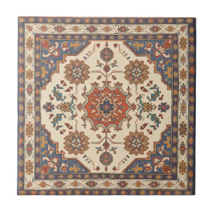 Vintage Antique Persian Oriental Turkish Pattern Tile