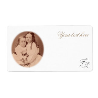 Vintage antique Photo sisters FromMyDesk Labels