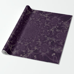 Vintage Antique Purple Abstract Elegant Decoupage Wrapping Paper
