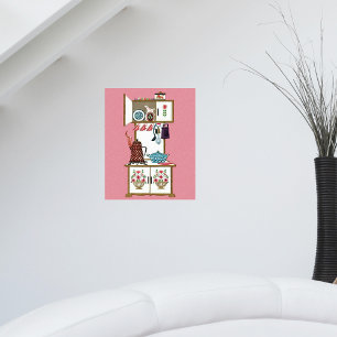 Vintage Antique Retro Kitchen Stove Coffee Pot Poster