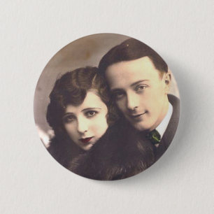 Vintage Antique Romantic Couples Cards and Gifts 6 Cm Round Badge