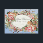 Vintage Antique Roses Floral Bouquet Modern Swirls Business Card<br><div class="desc">COLOR PALETTE: pastel spring, Carolina sky blue, cream, grey and off white. DESIGN COLLECTION: Matching Feminine style Business Cards that are especially useful for florists, floral designers, wedding or bridal shoppes and wedding industry professional designers. If your design work is particulary lovely or lavish, this card is for you! This...</div>