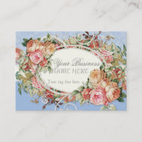 Vintage Antique Roses Floral Bouquet Modern Swirls