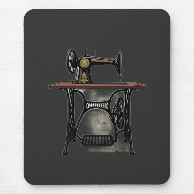 Vintage Antique Sewing Machine Mouse Pad (Front)