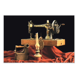Vintage Antique Sewing Machine Photo Print