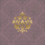 Vintage Antique Smoky Mauve Medallion Wrapping Paper<br><div class="desc">Send a sweet message with this beautiful vintage style design. Antique smoky mauve damask pattern with gold coloured medallions. Your gifts will have a vintage and romantic look. Perfect for Mothers Day,  Valentines Day,  Anniversaries,  baby showers.</div>