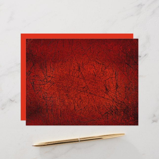 Vintage Antique Texture Dark Red Black Scratches (Front/Back In Situ)