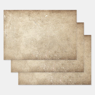 Vintage Antique Texture Sepia Rustic Decoupage Wrapping Paper Sheet