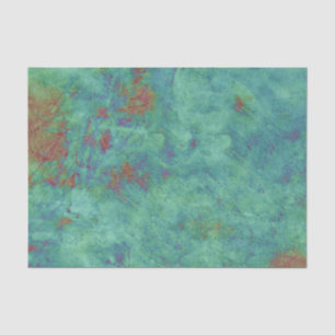Vintage Antique Textured Teal Aqua Brown Decoupage Tissue Paper