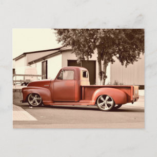 Vintage antique truck postcard