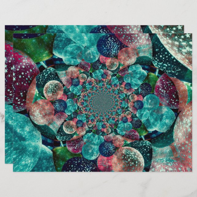 Vintage Antique Turquoise Teal Blue Retro Balloons (Front/Back)