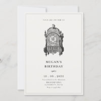 Vintage antique wall clock birthday