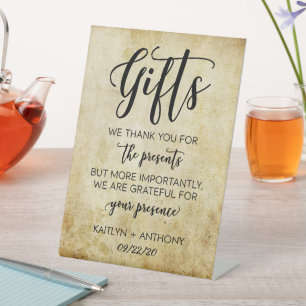 Vintage Antique Wedding Gifts Sign