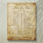 Vintage Antique Wedding Schedule Timeline Program<br><div class="desc">This template is easy to personalise with your own wording or click to customise further to change the font colours,  styles,  layout and more.</div>