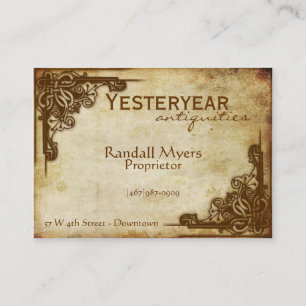 Vintage Antiques Business Card