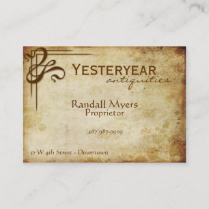 Vintage Antiques Classic Business Card