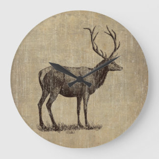 Vintage Antler Large Clock