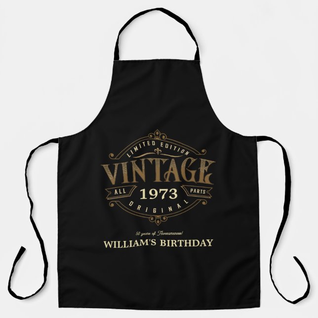 Vintage Any Age Handicraft Theme Apron (Front)