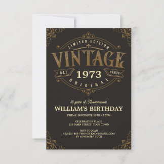 Vintage Any Age Handicraft Theme Invitation