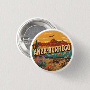 Vintage Anza Borrego Desert State Park desert gift 3 Cm Round Badge