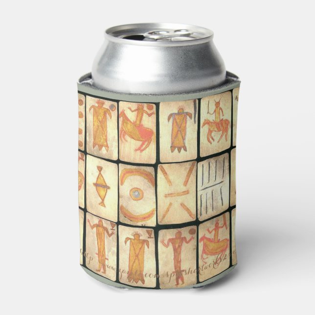 "Vintage-Apache Playing Cards" Can Cooler (Can Front)