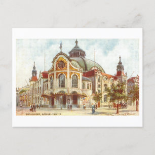 Vintage Apollo Theatre in Düsseldorf, Germany Postcard
