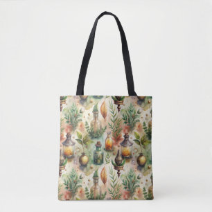 Vintage Apothecary Bottles Pattern (1) Tote Bag